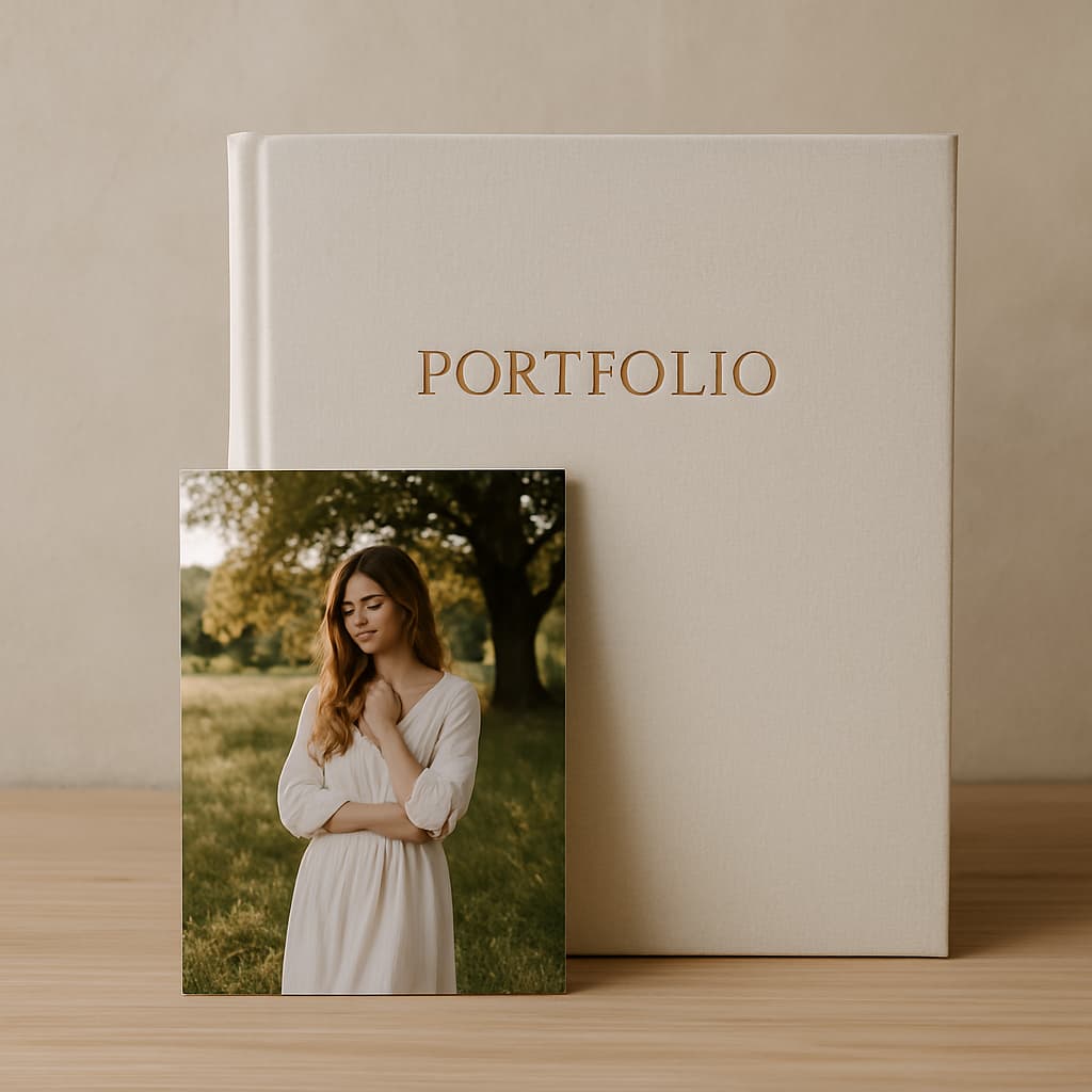 Elegancki album fotograficzny z sesjami zdjęciowymi klientów – portfolio marki Fotografia Olivia z Katowic